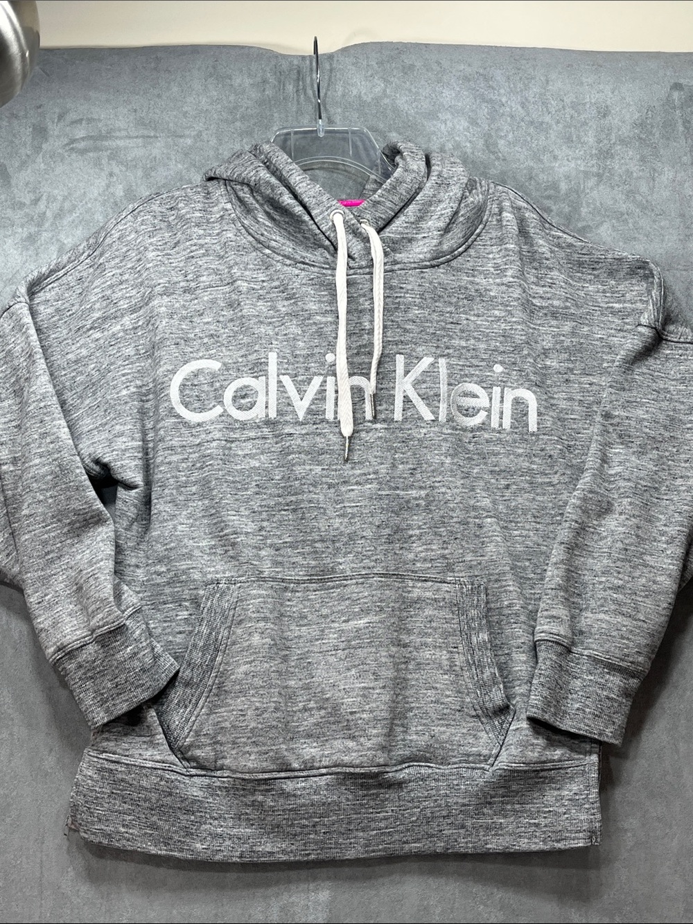 Calvin Klein Performance Women’s Gray Space Dye Logo Hoodie M